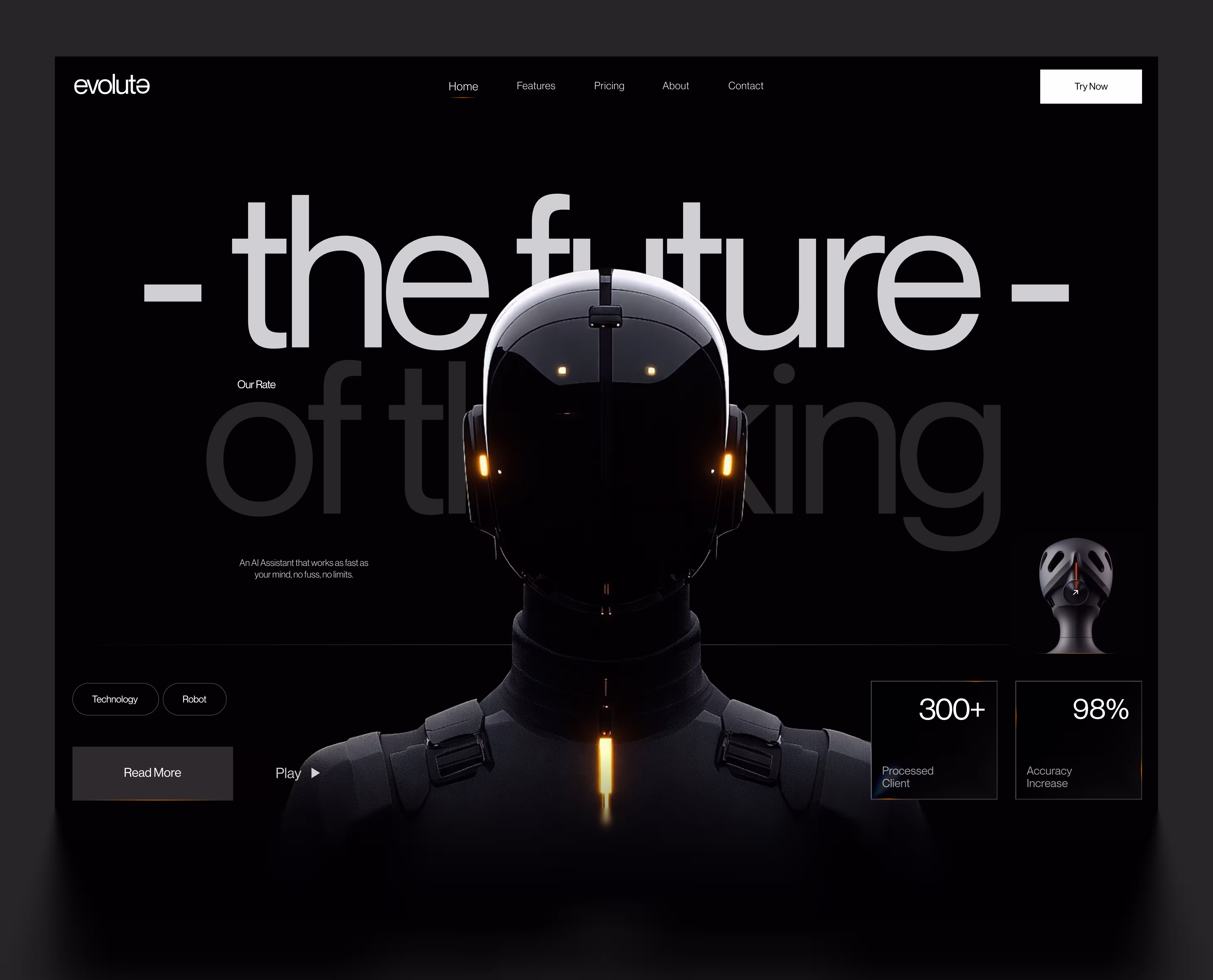 Evolute — Futuristic AI Web